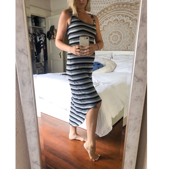 High Low Striped Dress - Picture 2 of 2